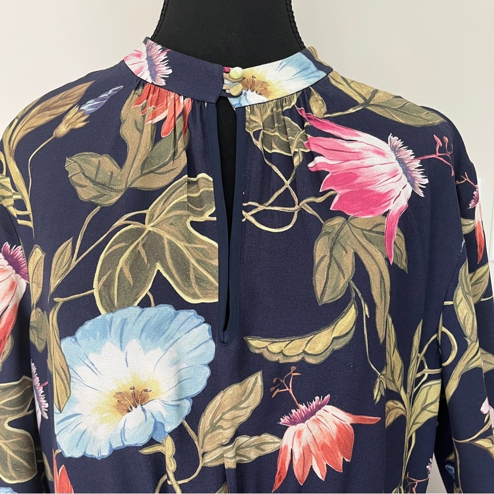 ANN TAYLOR Floral Print Maxi Dress, Size 12, BEAUTIFUL COLOURS, Fall Wedding - Picture 4 of 12